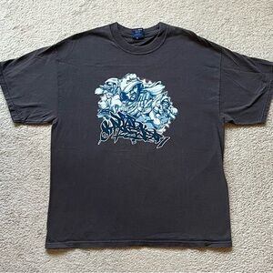 Vintage Tribal Gear Graffiti Hip Hop Streetwear T Shirt XL Y2K Rap DJ Graphic